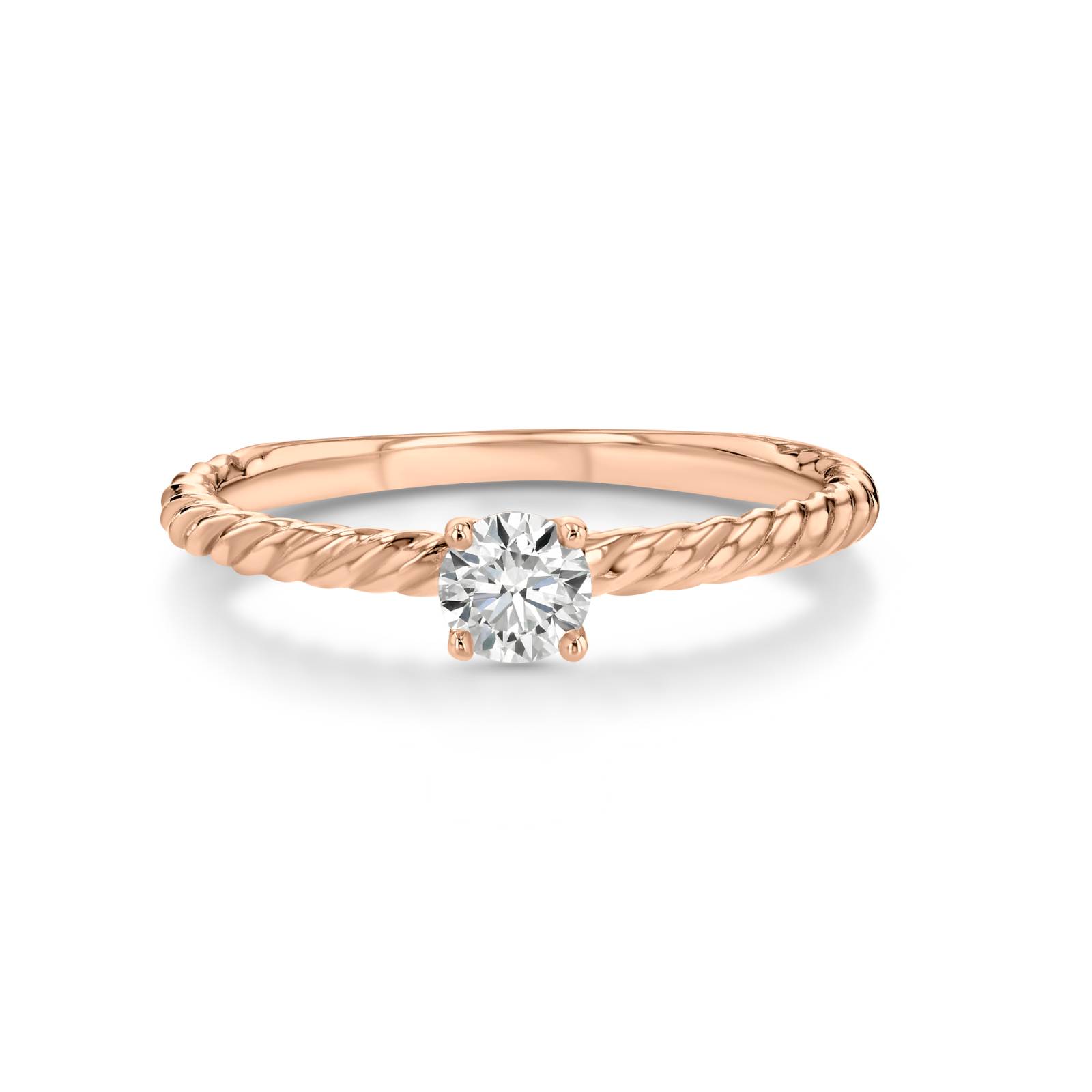 Mira Rope Solitaire Engagement Ring