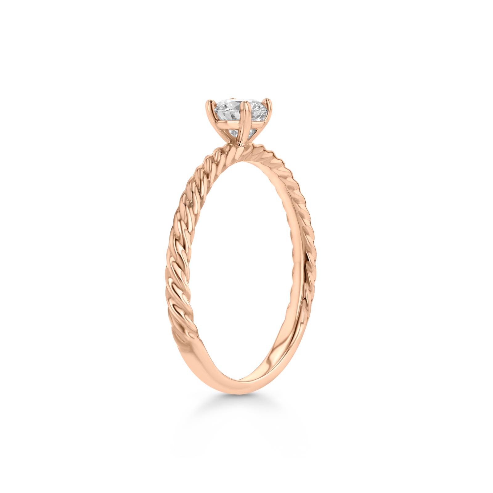 Mira Rope Solitaire Engagement Ring