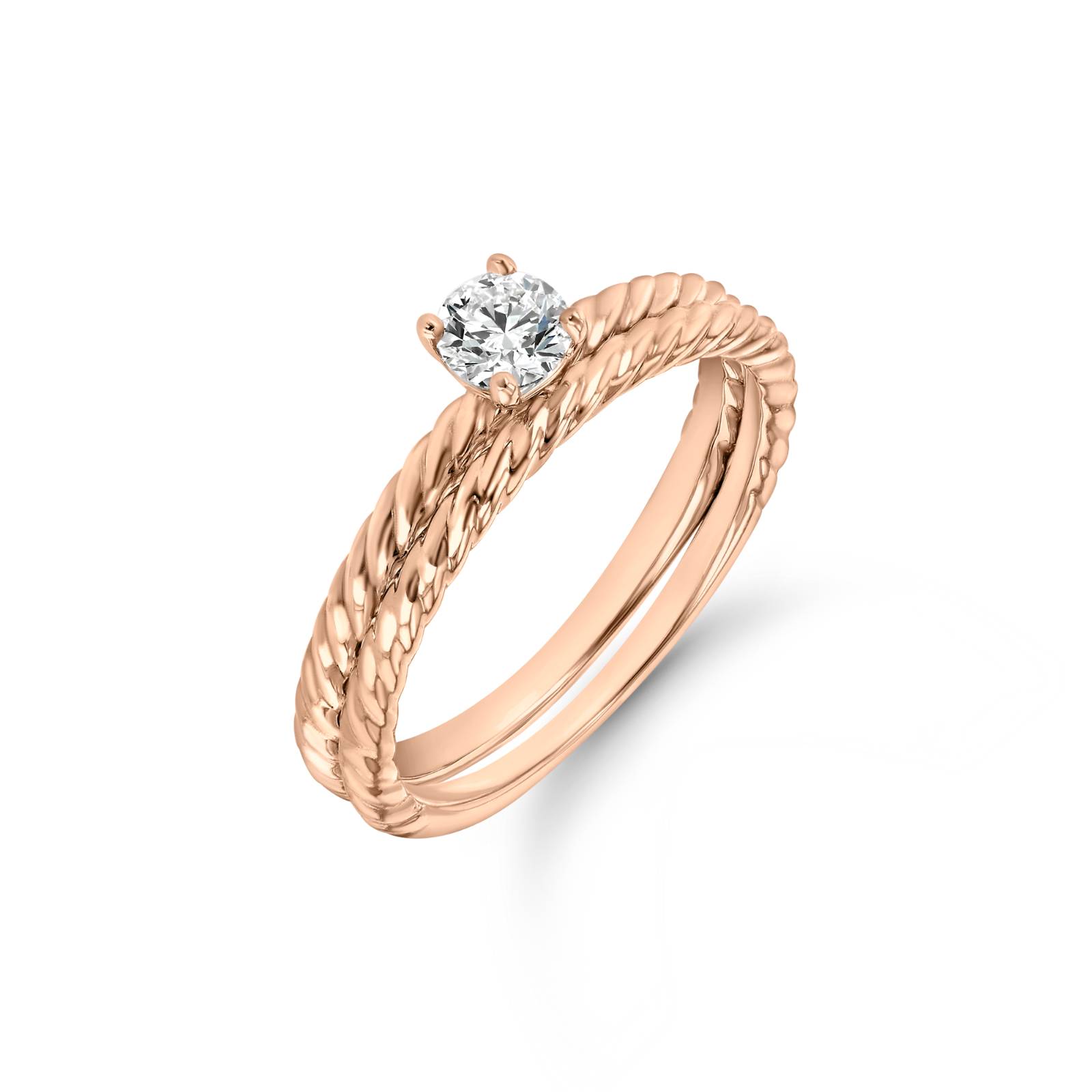 Mira Rope Solitaire Engagement Ring