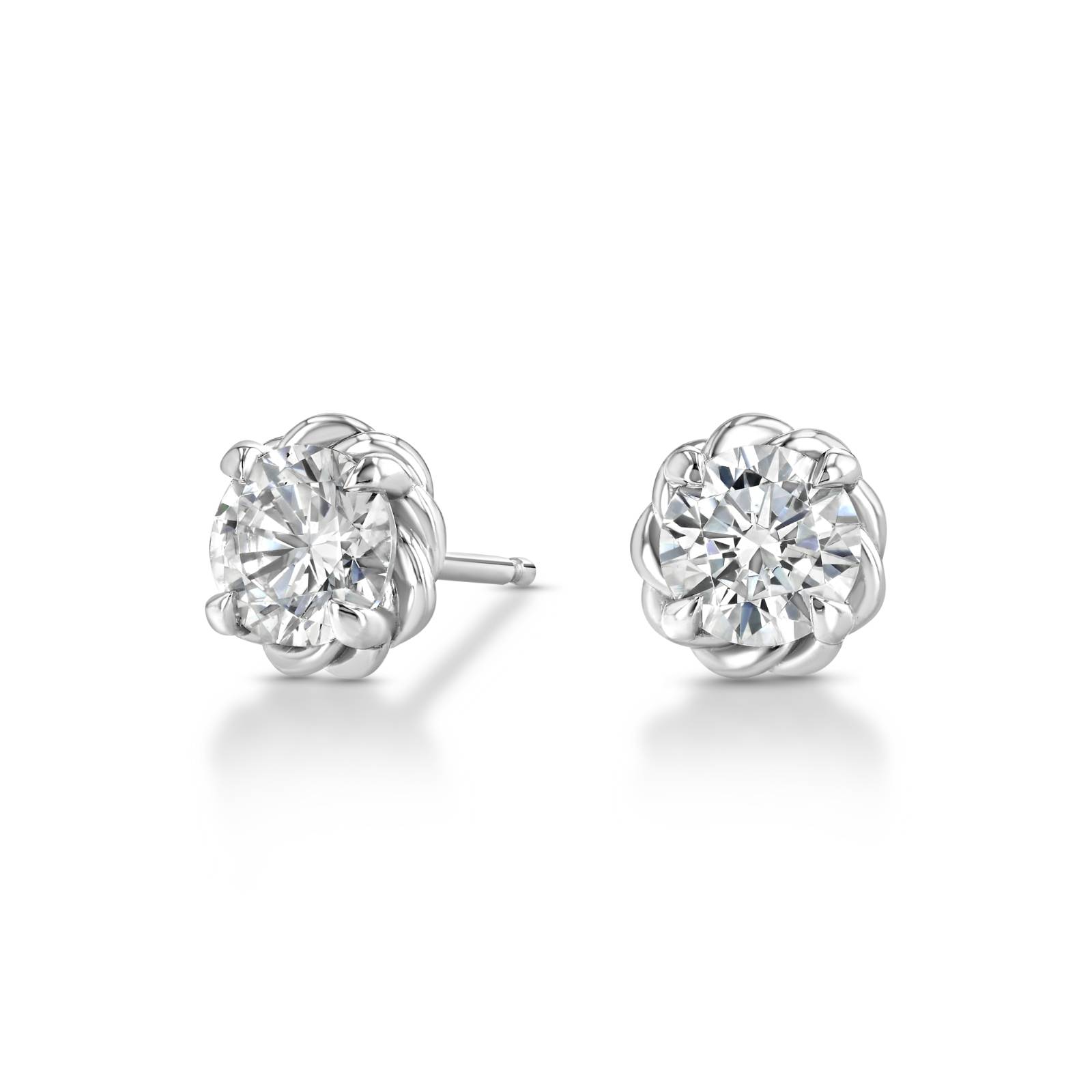 Mira Four-Prong Rope Stud Earrings