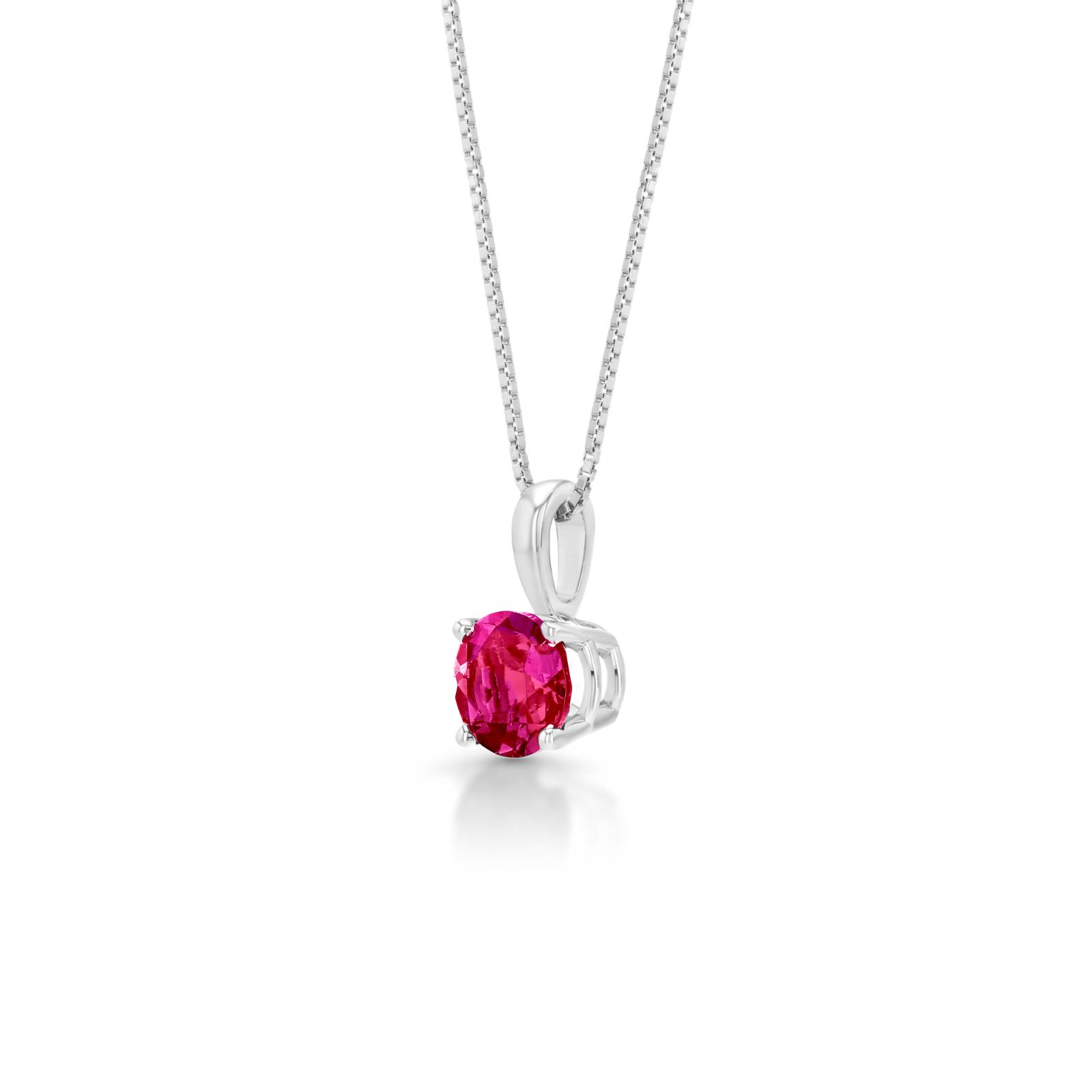 Rhea Solitaire Ruby Pendant (5mm)
