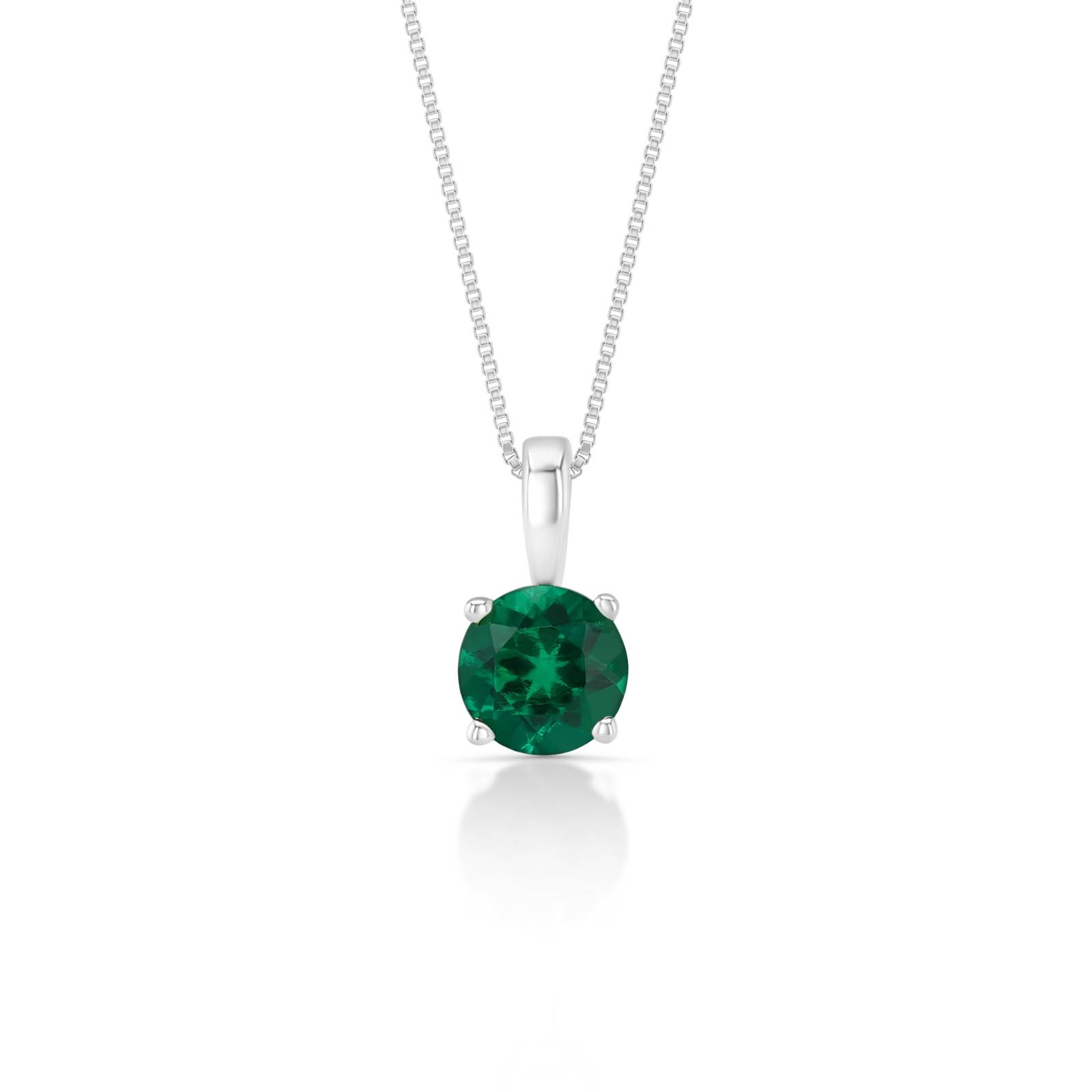 Rhea Solitaire Emerald Pendant (5mm)