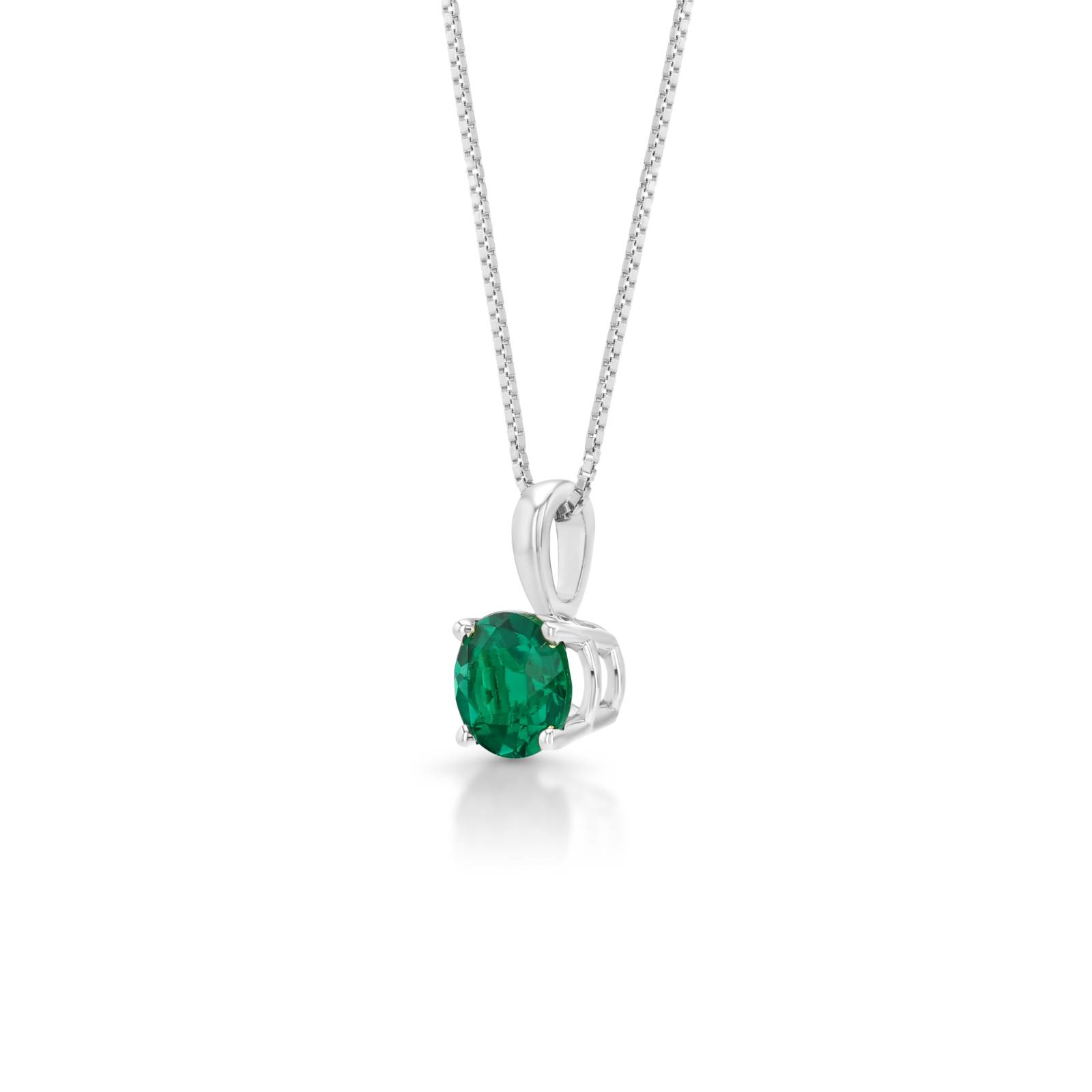 Rhea Solitaire Emerald Pendant (5mm)