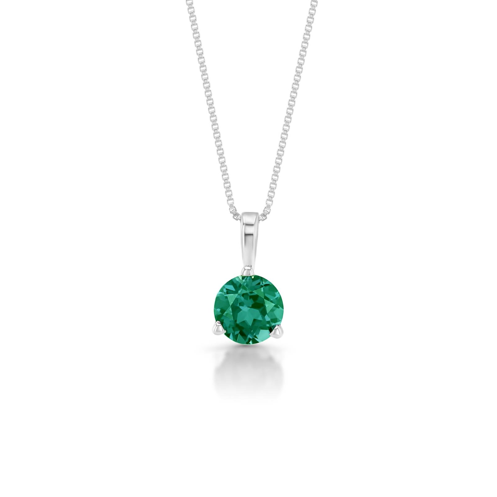 Kari Solitaire Emerald Pendant (5mm)