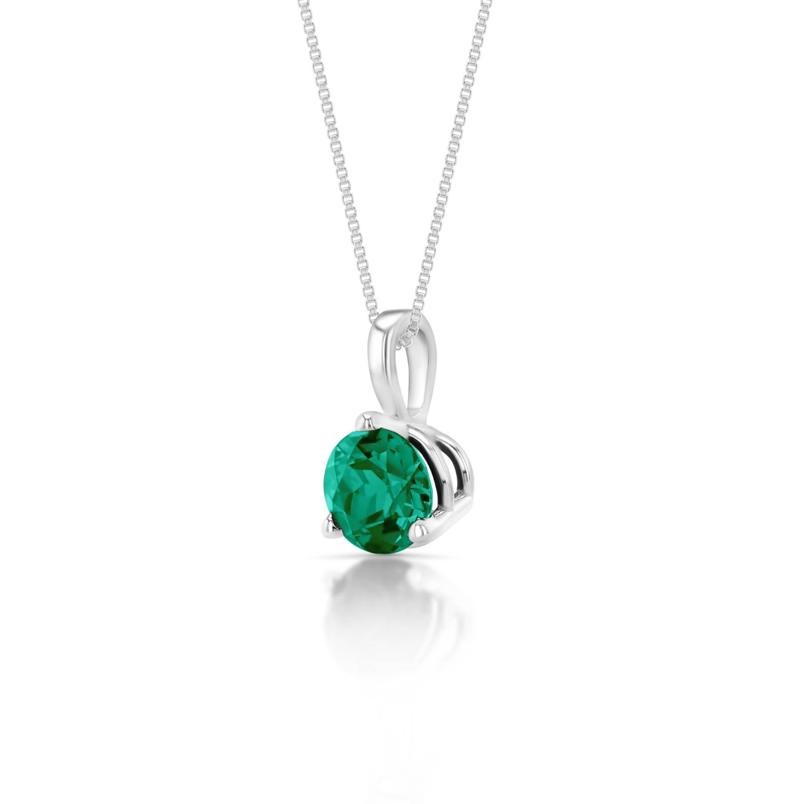 Kari Solitaire Emerald Pendant (5mm)