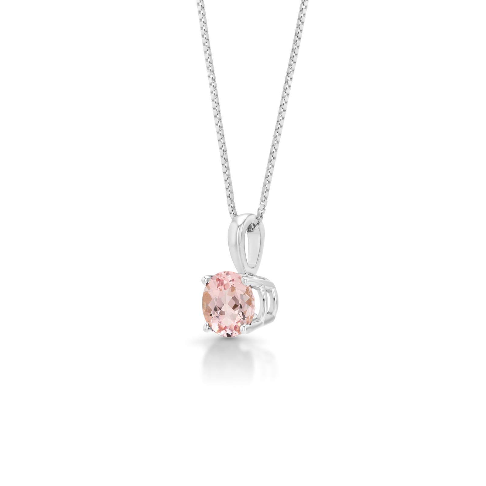 Rhea Solitaire Morganite Pendant (5mm)