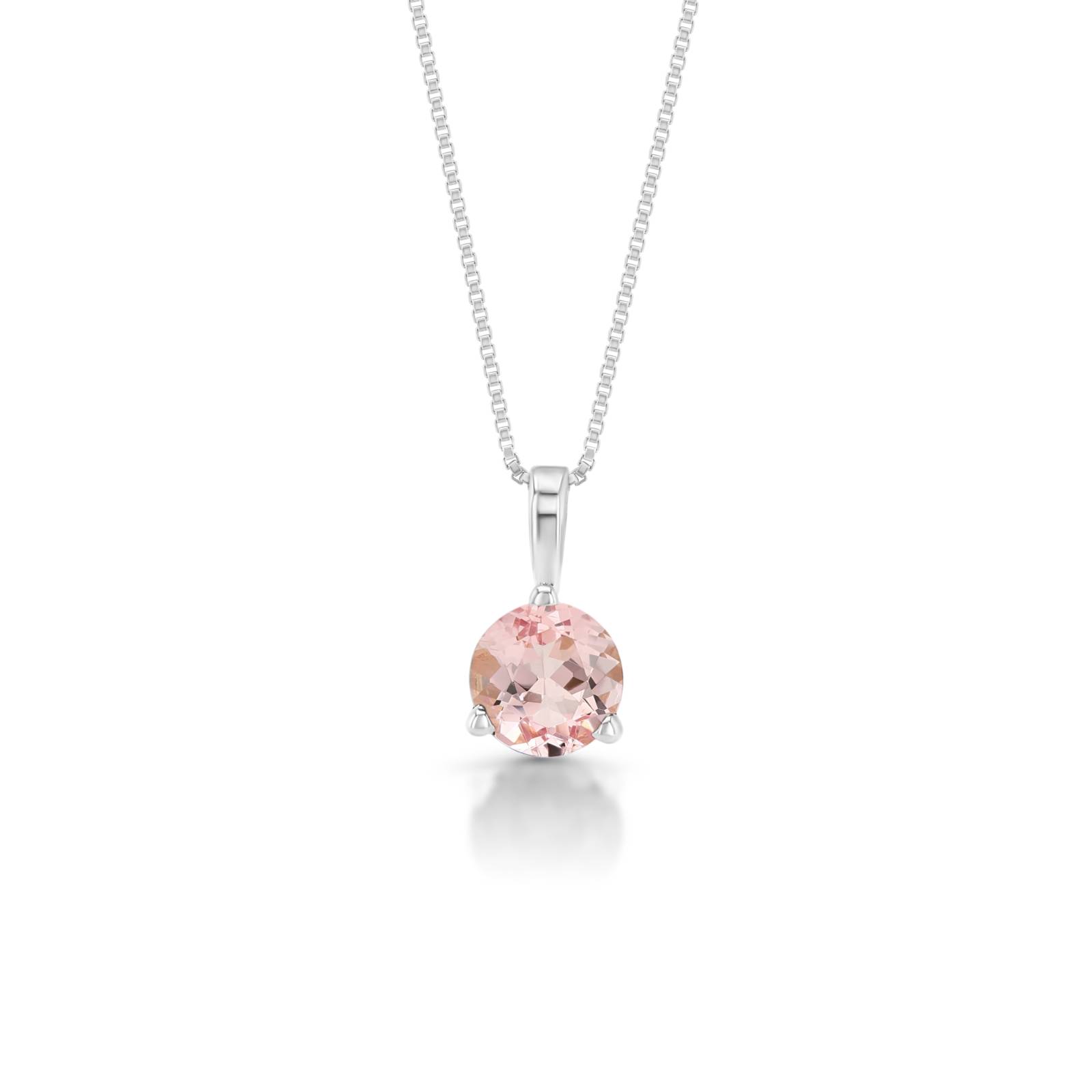 Kari Solitaire Morganite Pendant (5mm)