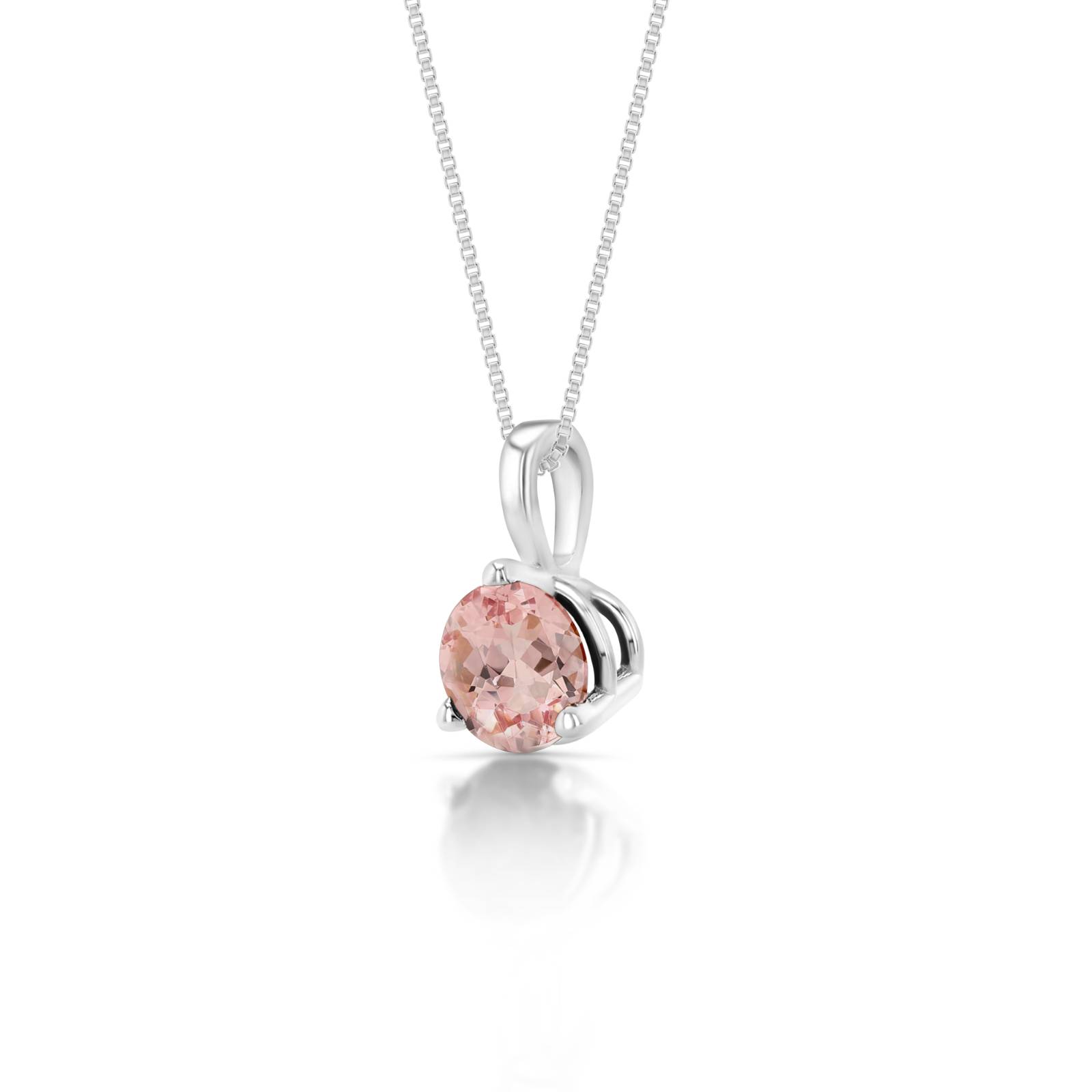 Kari Solitaire Morganite Pendant (5mm)