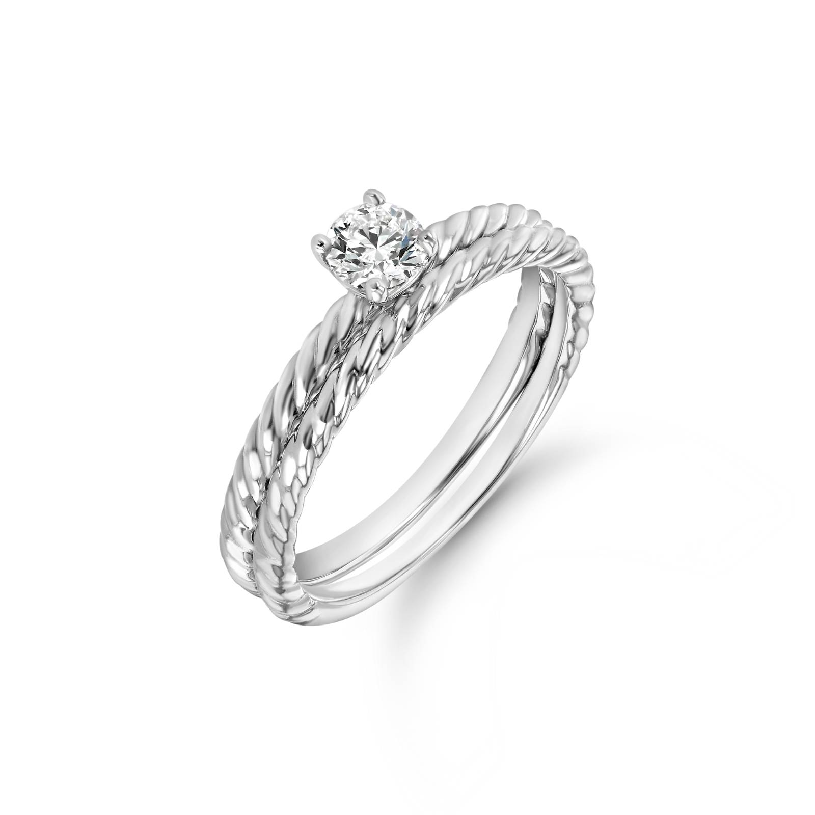 Mira Rope Solitaire Engagement Ring