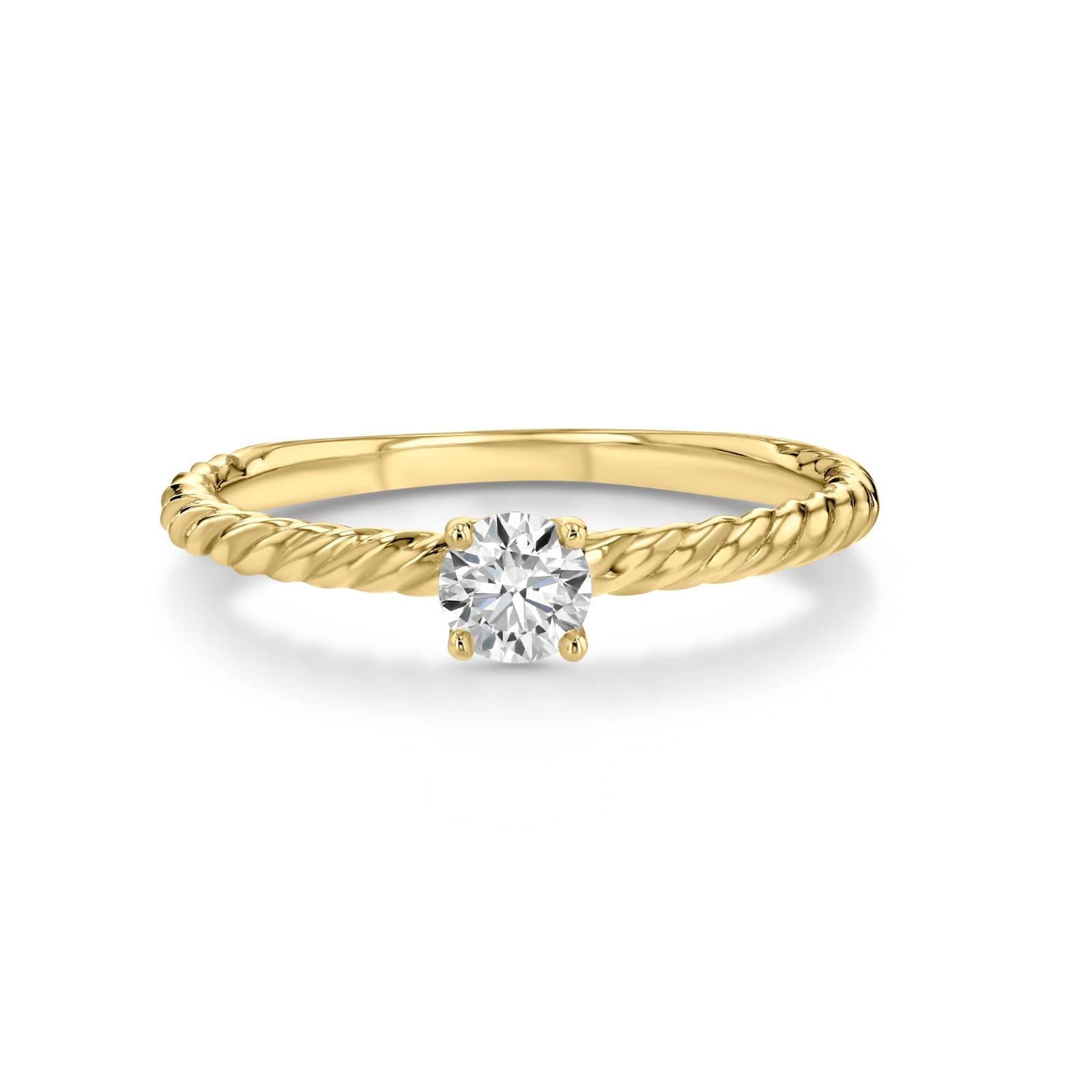 Mira Rope Solitaire Engagement Ring