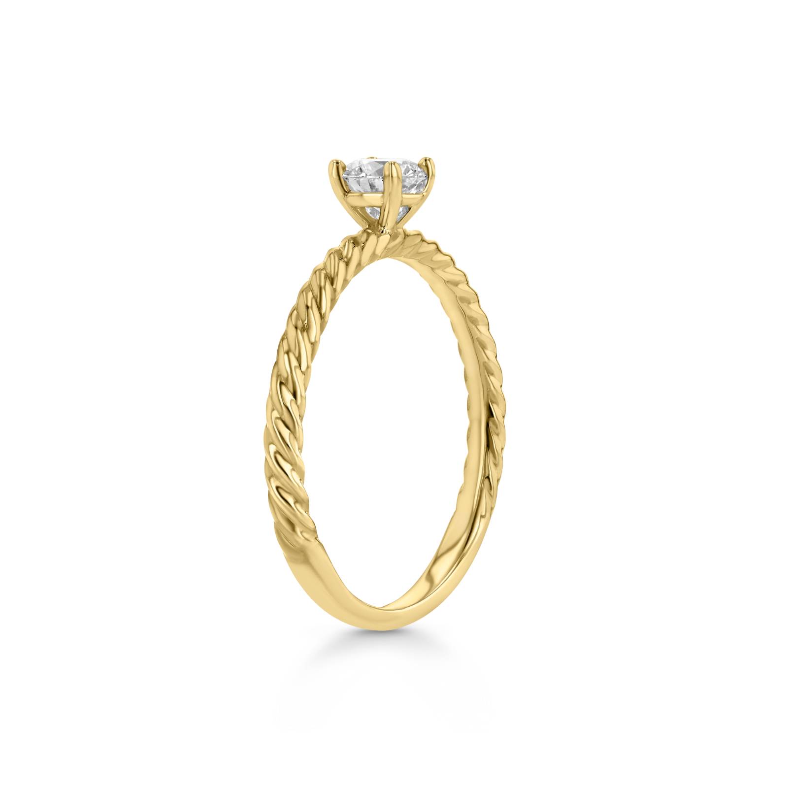 Mira Rope Solitaire Engagement Ring