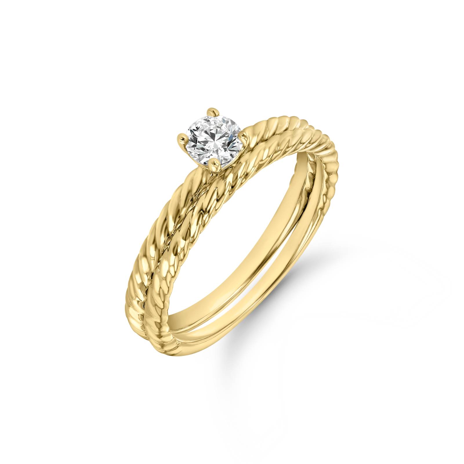 Mira Rope Solitaire Engagement Ring